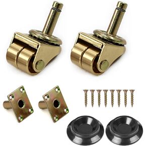 عجلات نحاسية، عجلات نحاسية مثالية من عجلات البيانو المستقيمة للعمود مع لوحة علوية 360 درجة، أسطوانة عالمية دوارة لمجموعة الأثاث العتيق المكونة من قطعتين، تتضمن براغي ومنصات مضادة للانزلاق in Kuwait