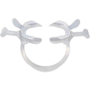 قطعتان من أداة شد وتبييض الأسنان لتقويم الأسنان مع علامات، فتاحة فم الأسنان قابلة لإعادة الاستخدام، قابلة لإعادة الاستخدام لحماية الفم بلون أبيض، صغير وكبير in Kuwait