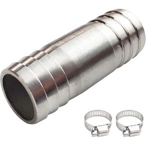 1" Stainless Steel Hose Barb Fitting 90 Degree Elbow Barbed Splicer Mender Union Fitting with 2PCs Hose Clamp for Oil Water Air in Kuwait