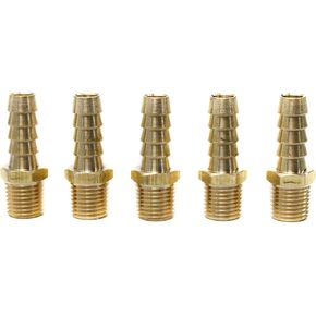 LTWFITTING 3/8-Inch Hose Barb x 1/4-Inch Male NPT Brass Coupler/Connector Fitting Fuel Gas(Pack of 5) in Saudi Arabia