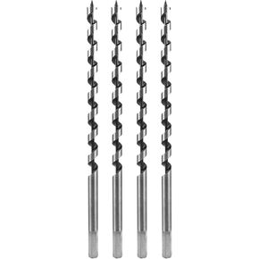 QWORK اوجير مثقاب للخشب، 4 قطع لقم مثقاب طويلة، قطر 1/2 بوصة × طول 12 بوصة، ساق سداسية 3/8 بوصة in Kuwait