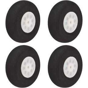 عجلات طائرة Uxcell RC - 4 قطع عجلات إسفنجية لطائرة RC مقاس 2 بوصة × 0.11 بوصة in Kuwait