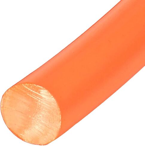 Uxcell 10ft 5 مللي متر 6 مللي متر PU نقل حزام مستدير عالية الأداء يوريتان سيور برتقالي لآلة ربط الناقل مجفف 2 قطعة in Kuwait