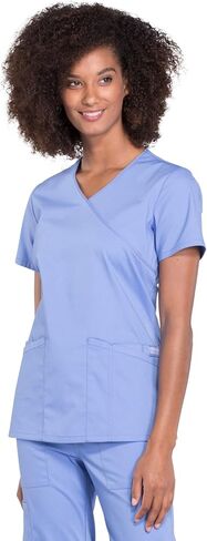 Cherokee Women Scrubs Top Workwear Professionals Mock Wrap WW655 in Kuwait