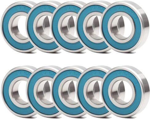 محمل كروي 6900RS 10×22×6 ملم، 10×22 ABEC 3 محامل كروية دقيقة محكمة الغلق من المطاط الازرق (مجموعة من 10 قطع) in Kuwait