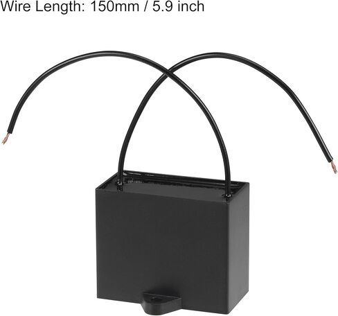 uxcell Ceiling Fan Capacitor CBB61 15uF 350V AC 2 Wires Metallized Polypropylene Film Capacitor 58x48x30mm for Electric Fan Pump Motor Generator 2Pcs in Saudi Arabia