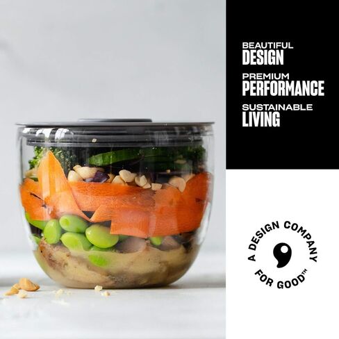 S'well Glass Meal Prep Bowls, Set of 4, 12 oz Leakproof Lids, Microwave and Dishwasher Safe, BPA-Free in Saudi Arabia
