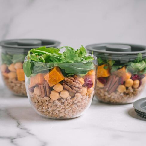 S'well Glass Meal Prep Bowls, Set of 4, 12 oz Leakproof Lids, Microwave and Dishwasher Safe, BPA-Free in Saudi Arabia
