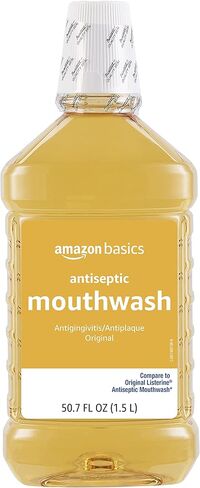 Amazon Basics Antiseptic Mouthwash, Original Flavor, 1 Liter, 33.8 Fl Oz (Pack of 1) (Previously Solimo) in Kuwait