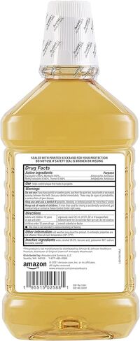 Amazon Basics Antiseptic Mouthwash, Original Flavor, 1 Liter, 33.8 Fl Oz (Pack of 1) (Previously Solimo) in Kuwait