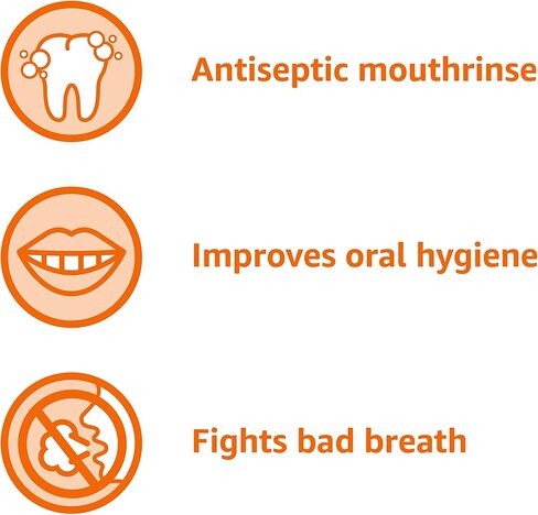 Amazon Basics Antiseptic Mouthwash, Original Flavor, 1 Liter, 33.8 Fl Oz (Pack of 1) (Previously Solimo) in Kuwait