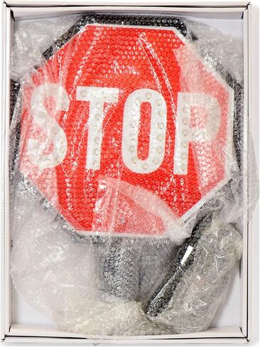 مجداف إيقاف LED مقاس 12 بوصة من SmartSign، بطارية قابلة لإعادة الشحن وشاحن، لافتة محمولة باليد عاكسة على الوجهين مع مقبض، أوضاع إضاءة ثابتة/وامضة، ألومنيوم مقاوم للصدأ، قبضة مبطنة بالإسفنج، عبوة من قطعة واحدة in Kuwait