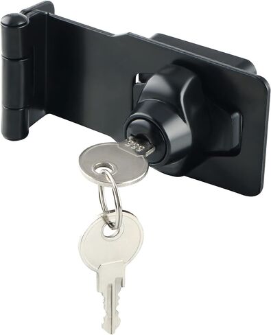 Alise Hasp Lock Right Angle 90°,Door Hinge Lock with Keys Clasp Latch Hinges Locks for Doors,2.5 Inch Black Chest Latches,without Padlock in Kuwait