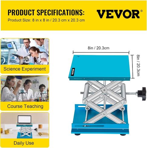 VEVOR Sta 8X8 بوصة 88LB منصة رفع أكسيد الألومنيوم الثقيلة مختبر مقص مختبر رافعة حامل 8x8 بوصة in Saudi Arabia