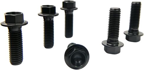 Rison Titanium Bolts Titanium Flanged Hex Head Bolt M10x1.25x20mm 6AL4V Aerospace Grade Ti Bolt Black Titanium Bolt for Motorcycle Car Modification Pack of 5 in Saudi Arabia