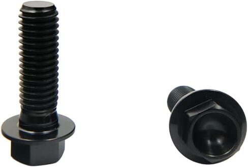 Rison Titanium Bolts Titanium Flanged Hex Head Bolt M10x1.25x20mm 6AL4V Aerospace Grade Ti Bolt Black Titanium Bolt for Motorcycle Car Modification Pack of 5 in Saudi Arabia