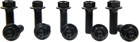 Rison Titanium Bolts Titanium Flanged Hex Head Bolt M10x1.25x20mm 6AL4V Aerospace Grade Ti Bolt Black Titanium Bolt for Motorcycle Car Modification Pack of 5 in Saudi Arabia