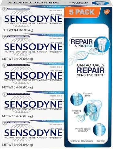 Sensodyne 980066854 Repair and Protect 5 Pack/ 3.4 oz, Shape in Saudi Arabia