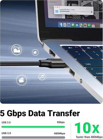 UGREEN USB Extender, USB 3.0 Extension Cable, Male to Female Cord 6FT in Kuwait