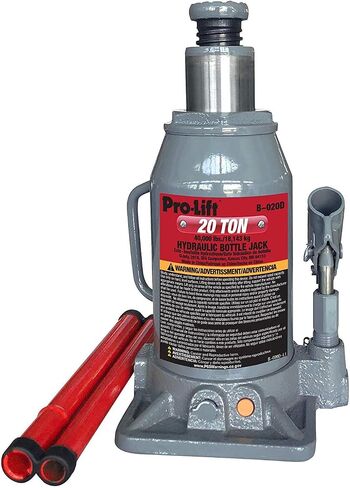 Pro-Lift B-020D Grey Hydraulic Bottle Jack - 20 Ton Capacity in Saudi Arabia