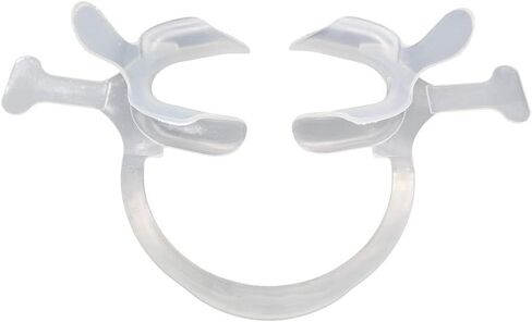 قطعتان من أداة شد وتبييض الأسنان لتقويم الأسنان مع علامات، فتاحة فم الأسنان قابلة لإعادة الاستخدام، قابلة لإعادة الاستخدام لحماية الفم بلون أبيض، صغير وكبير in Kuwait