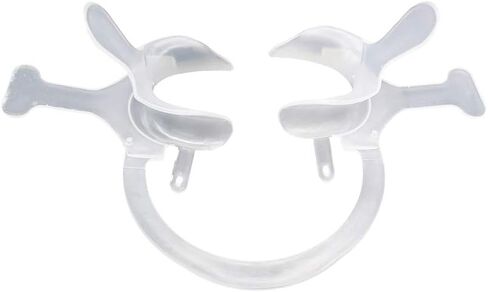 قطعتان من أداة شد وتبييض الأسنان لتقويم الأسنان مع علامات، فتاحة فم الأسنان قابلة لإعادة الاستخدام، قابلة لإعادة الاستخدام لحماية الفم بلون أبيض، صغير وكبير in Kuwait