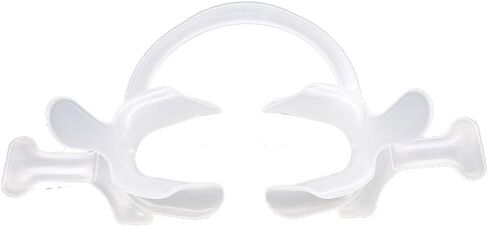 قطعتان من أداة شد وتبييض الأسنان لتقويم الأسنان مع علامات، فتاحة فم الأسنان قابلة لإعادة الاستخدام، قابلة لإعادة الاستخدام لحماية الفم بلون أبيض، صغير وكبير in Kuwait