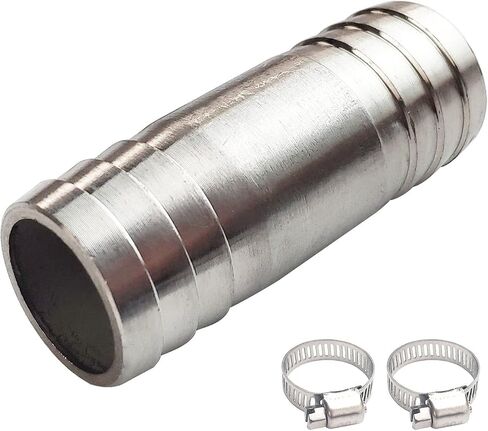 1" Stainless Steel Hose Barb Fitting 90 Degree Elbow Barbed Splicer Mender Union Fitting with 2PCs Hose Clamp for Oil Water Air in Kuwait