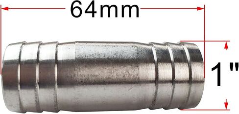 1" Stainless Steel Hose Barb Fitting 90 Degree Elbow Barbed Splicer Mender Union Fitting with 2PCs Hose Clamp for Oil Water Air in Kuwait