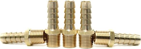LTWFITTING 3/8-Inch Hose Barb x 1/4-Inch Male NPT Brass Coupler/Connector Fitting Fuel Gas(Pack of 5) in Saudi Arabia