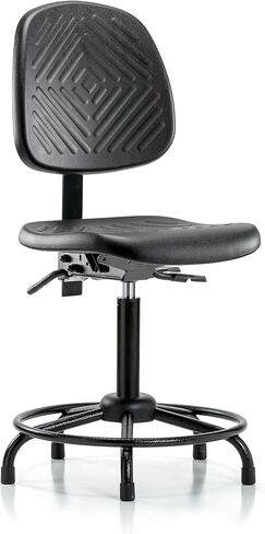 LabTech Seating LT43809 كرسي مقعد متوسط، بولي يوريثين، قاعدة أنبوبية مستديرة متوسطة الظهر - ينزلق in Kuwait
