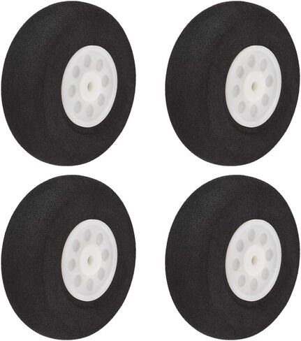 عجلات طائرة Uxcell RC - 4 قطع عجلات إسفنجية لطائرة RC مقاس 2 بوصة × 0.11 بوصة in Kuwait