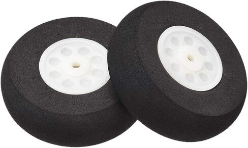 عجلات طائرة Uxcell RC - 4 قطع عجلات إسفنجية لطائرة RC مقاس 2 بوصة × 0.11 بوصة in Kuwait