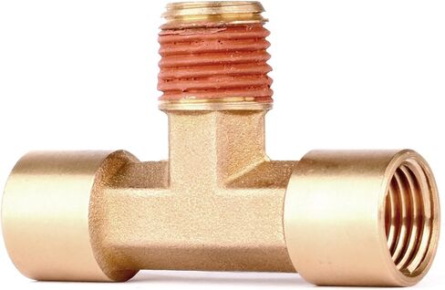 WYNNsky 1/4" NPT Brass Tee Pipe Fitting, T Shape Connectors, 3-Way 1/4" Tee Intersection Brass Fitting in Saudi Arabia