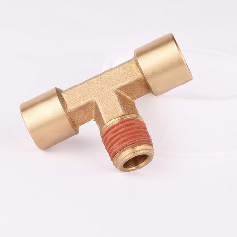 WYNNsky 1/4" NPT Brass Tee Pipe Fitting, T Shape Connectors, 3-Way 1/4" Tee Intersection Brass Fitting in Saudi Arabia