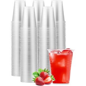 Munfix 500 Pack 7 Oz Clear Plastic Cups, Disposable Drinking Cups, Plastic Party Cups, Transparent Plastic Cups Bulk for Birthday Parties, Picnics, Ceremonies, and All Events in Kuwait