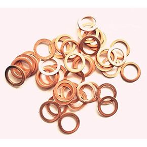 حلقة إغلاق نحاسية مسطحة من LUOQIUFA M13، القطر الداخلي 13 مم، القطر الخارجي 19 مم، السمك 1 مم، غسالة إغلاق مترية، 30 قطعة in Kuwait