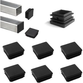 UoYu 80 × 80 مم مربع الأنابيب البلاستيكية الأسود نهاية كاب السياج بوست أنبوب غطاء أنبوب كرسي الانزلاق إدراج النهاية المكونات الثقيلة بوست النهاية كاب 6 قطع in Kuwait