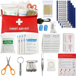 Small First Aid Kit -88 Piece First Aid Kit, Small Travel First Aid Kit Treat and Protect Most Injuries,Mini First Aid Kit Ready for Emergency at Home, Outdoors, Car, Camping, Workplace, Hiking. in Saudi Arabia