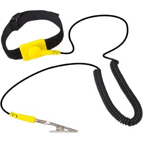 كينج وين سوار معصم مضاد للكهرباء الساكنة، سوار معصم اي اس دي قابل للتعديل يناسب معصمك بشكل مريح. سوار ارضي لحماية جهاز الكمبيوتر او الالكترونيات من الكهرباء الساكنة in Kuwait