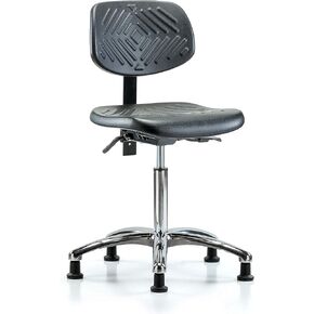 LabTech Seating LT43763 كرسي مقعد متوسط، بولي يوريثين، قاعدة كروم - إمالة، انزلاقات، in Kuwait