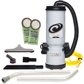 ProTeam MegaVac 10 Quart Backpack Vacuum w/Blower, Felt and Muti-Hard Surface & Blower Tool Kit, Gray in Kuwait