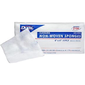 Dukal Clinisorb Non-Woven Sponges; Non-Sterile, 4" x 4" - 4 Ply Gauze; Non-Linting, Highly Absorbent Multi-Purpose Gauze Sponges, 200 Per Pack, 1 Pack (200) in Saudi Arabia