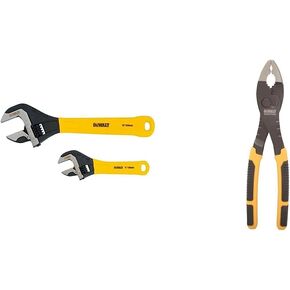 Dewalt DWHT75497 2 Pc. Dip Grip Adjustable Wrench, Yellow in Saudi Arabia