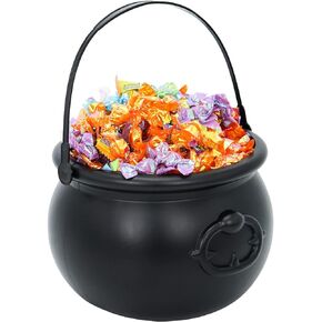 JOYIN Large Halloween Black Cauldron 7.5'', Halloween Candy Cauldron, Candy Kettle, Pot and Bucket, Black Witch Cauldron Candy Holder, Halloween St. Patricks Party Favor Decoration in Saudi Arabia