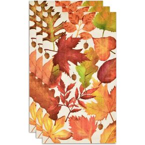 100 Fall Guest Napkins for Bathroom 3 Ply Disposable Hand Paper Towels for Autumn Thanksgiving Decorative Towel Leaf Decor Maple Leaves Dinner Fingertip Napkin Powder Room Decorating in Kuwait