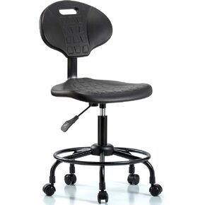 كرسي LabTech Seating LT43873 Tulip Desk Height Chair، بولي يوريثين، قاعدة أنبوبية مستديرة - عجلات in Saudi Arabia