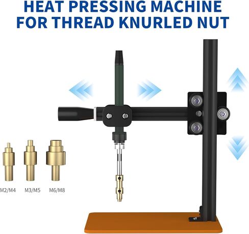 مجموعة الحرارة العمودية من VIT SPORT، مكواة لحام بالضغط E3 - أداة أطراف إدراج مجموعة الحرارة النهائية للطباعة ثلاثية الأبعاد، صامولة مخرشة، وإدراج نحاسية من M2 إلى M8 in Kuwait