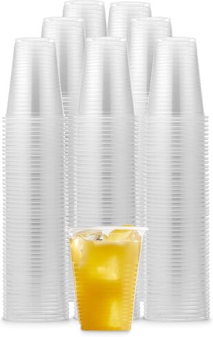Munfix 500 Pack 7 Oz Clear Plastic Cups, Disposable Drinking Cups, Plastic Party Cups, Transparent Plastic Cups Bulk for Birthday Parties, Picnics, Ceremonies, and All Events in Kuwait