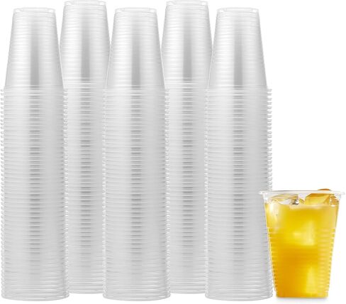 Munfix 500 Pack 7 Oz Clear Plastic Cups, Disposable Drinking Cups, Plastic Party Cups, Transparent Plastic Cups Bulk for Birthday Parties, Picnics, Ceremonies, and All Events in Kuwait